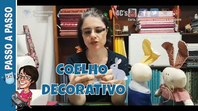 Coelho Decorativo Sr Purê – Paninhos e Afins – Costura Criativa e Artesanato
