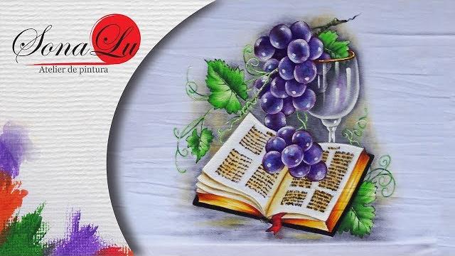 Bíblia com Uvas e Taça em Tecido (Parte 2)