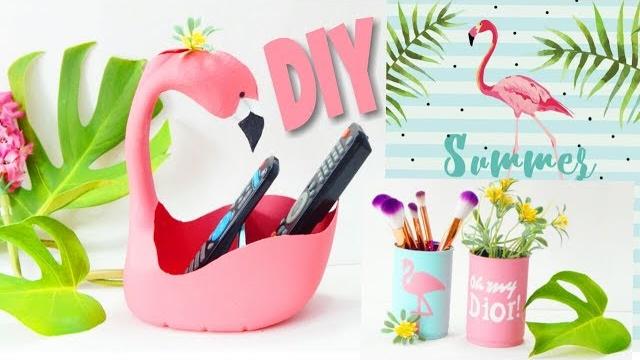 Do LIXO ao LUXO/DIY de Flamingo para decorar gastando bem pouco