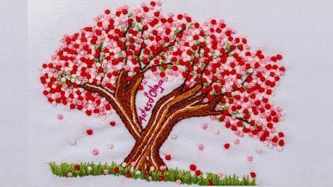 Cerejeira japonesa – Bordados à mão