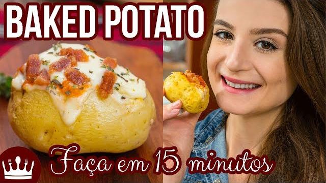 BATATA RECHEADA PRONTA EM 15 MINUTOS (receita fácil de Baked Potato)