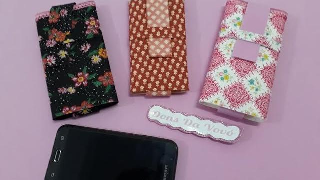 Capinha para celular feito de tecido e EVA – Muito fácil de fazer