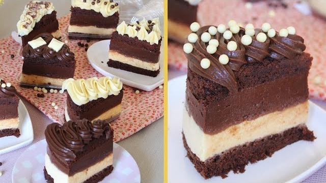 BOLO EM FATIAS OU SLICE CAKE – MARACUJÁ E CHOCOLATE