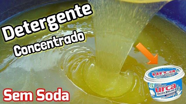 DETERGENTE gel CONCENTRADO sem soda com PASTA DE BRILHO