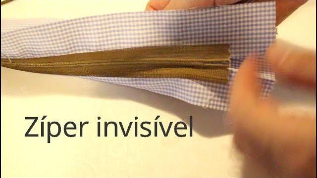Como terminar um zíper invisível