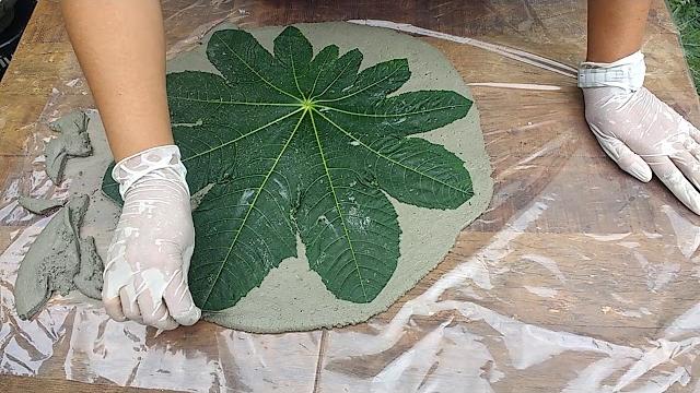 Como Fazer Folhas no Cimento – Mega Facil