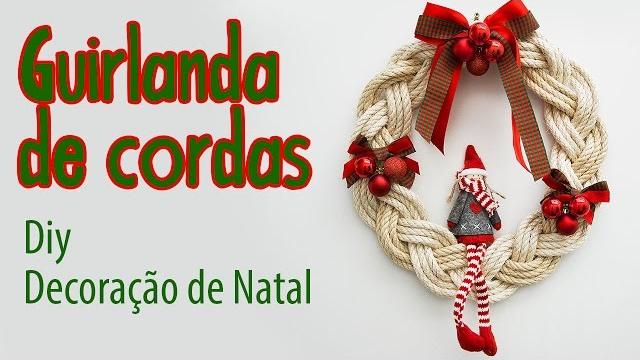 Decoração de Natal – Guirlanda de Corda | Cantinho do Video