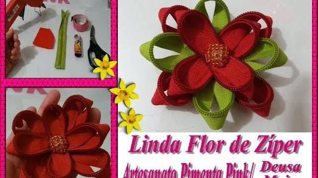 DIY – Flor Linda de Zíper