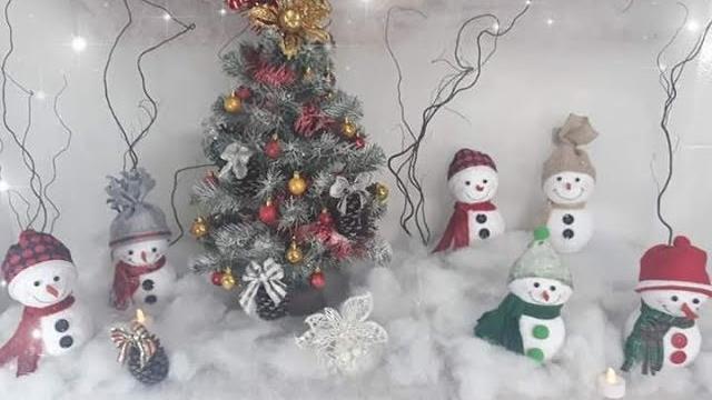 Como Fazer Enfeites – Boneco de Neve de Natal
