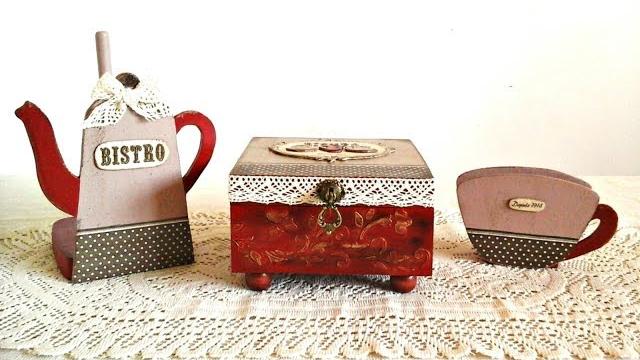 DIY Tea Box !! Juego de Té con Patina Fácil y Rápida!!