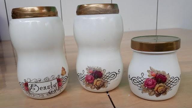 Pote de Condimentos Estilo Porcelana com Vidros Reciclados