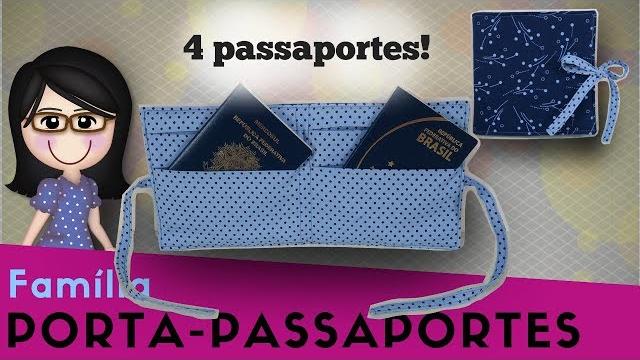 Porta-Passaporte Família – 4 bolsinhos