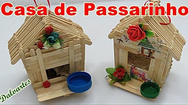 Como Fazer Casa De Passarinho com Palitos de Picolé