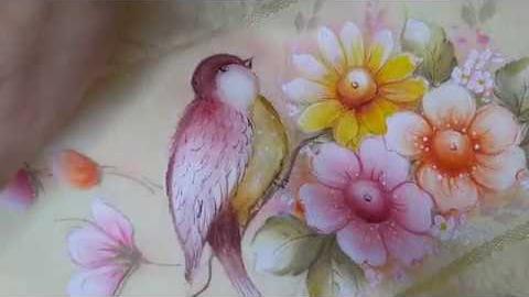 Pintura em Toalha – Aprenda Pintar passarinho