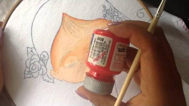 Pintura em tecido – Menina Rosa – com Cony Rico – Parte 1