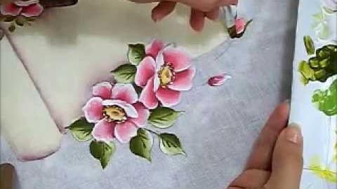 Pintura em Tecido – Rosas Silvestres – Ariane Cerveira