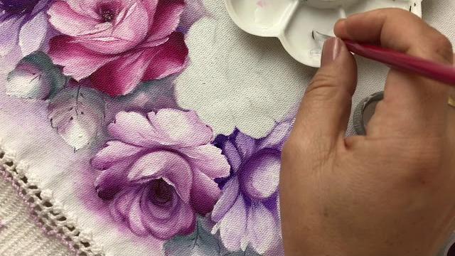Aprenda a Pintar Rosa Margarida e Folhas