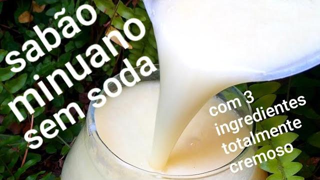 Sabão Minuano Cremoso sem Soda com Apenas 3 Ingredientes