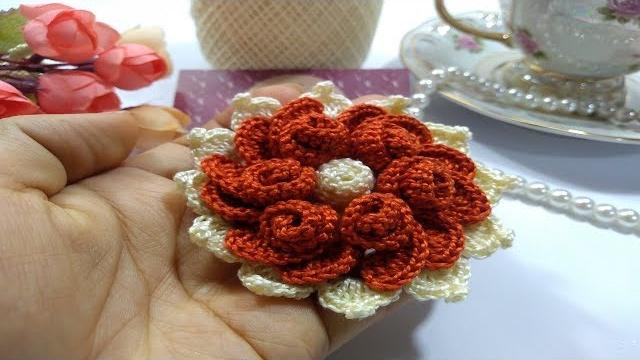 Como Fazer Uma Linda Flor De Crochê