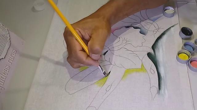 Aprenda a Desenhar e Pintar Orquídea, Tronco e Folhas
