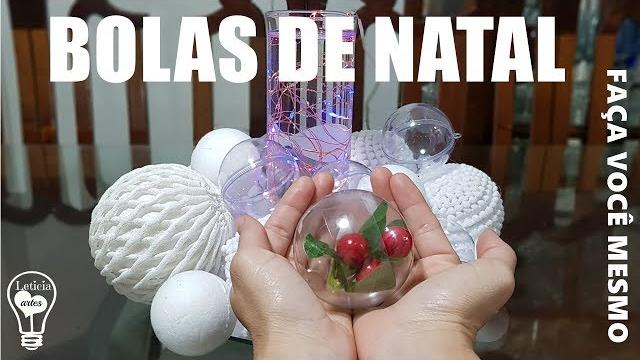 Como Fazer Bolas de Natal Brancas e Transparente | Cantinho do Video