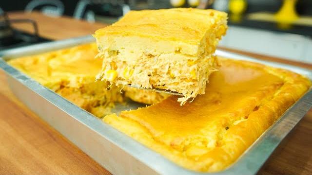 Torta de Frango Cremosa sem Sujar Panela e Super Rápida