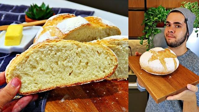 Pão Caseiro tipo Italiano feito na Panela