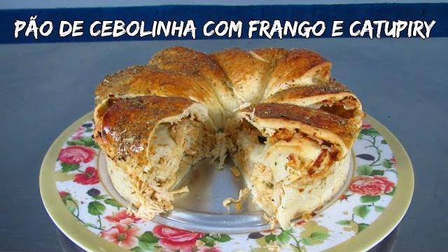 Pão de Cebolinha com Frango e Catupiry