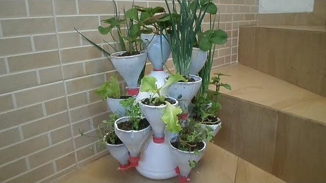 Vaso Multifuncional de Mini Plantas de Garrafas Pet