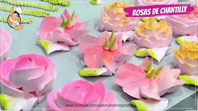 Lindas Rosas de Chantilly com Técnica Simples