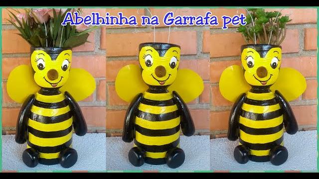 Abelhinha Feita com Garrafa Pet – Diy – Reciclagem – Cachepot