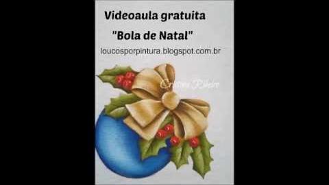 Como pintar Bola de natal com laço – Pintura em tecido – Cristina Ribeiro |  Cantinho do Video