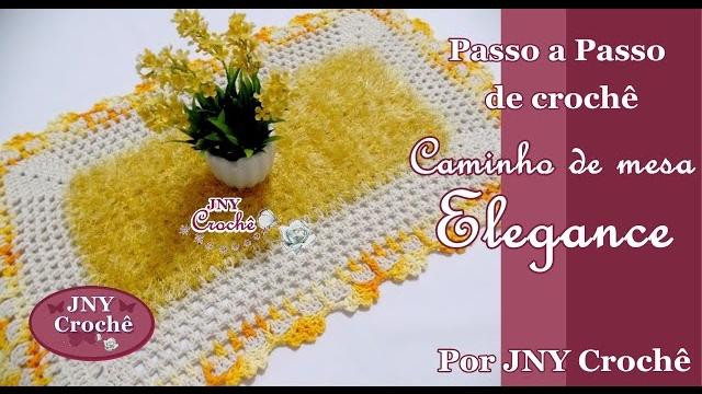 Caminho de mesa ou Tapete de crochê Elegance por JNY Crochê