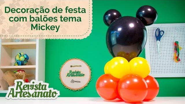 Decoração de Festa com Balões Tema Mickey por Cassia Santos