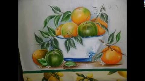 Como pintar laranja madura e verde – Simone Moraes
