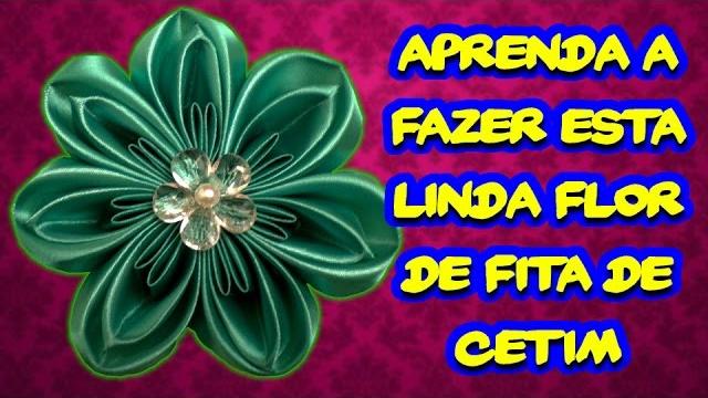 Aprenda a Fazer Esta Linda Flor de Fita de Cetim – Artesanato Brasileiro