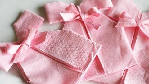 Como fazer um vestidinho usando guardanapo de papel para chá de bebê
