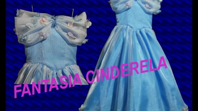Fantasia Cinderela Nova Infantil – parte 1 – modelagem e corte