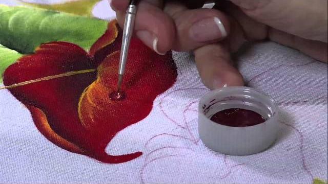 Pintando Anturio vermelho