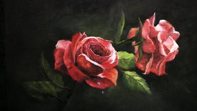 Pintando rosas vermelhas com Kevin Hill
