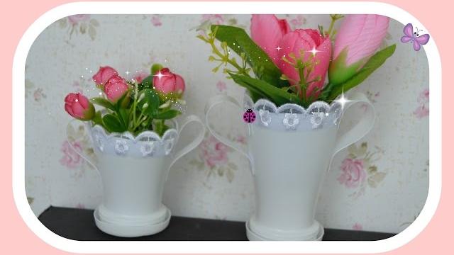Como fazer vaso para arranjo floral, floricultura da Anna Frozen