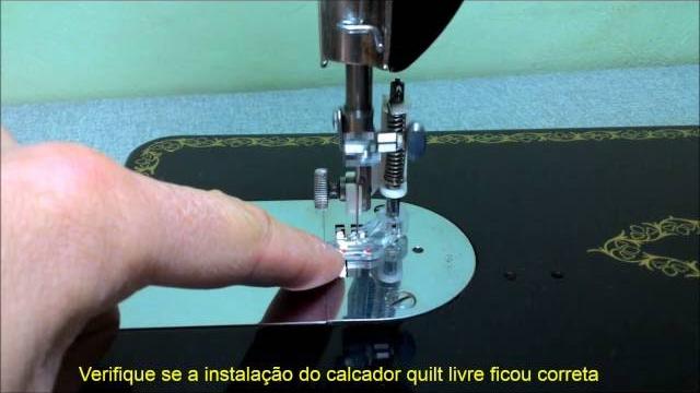 Como instalar o calcador de quilt livre na máquina de costura Singer 15C