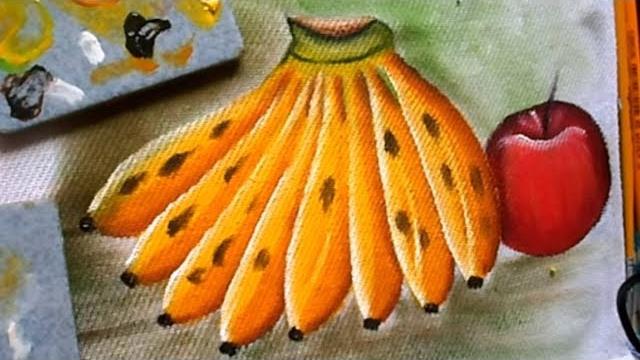 Como pintar Banana em tecido.