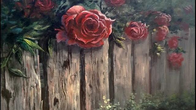 Rosas sobre a cerca