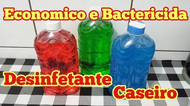 DESINFETANTE CASEIRO BACTERICIDA ECONÔMICO