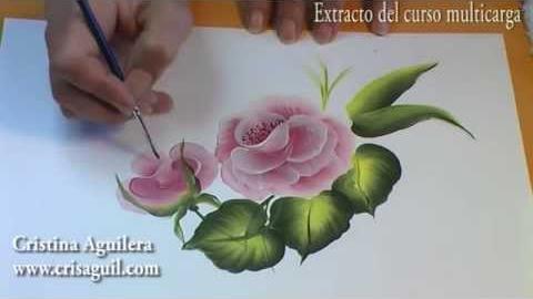 Curso pintura muticarga , pintando rosas