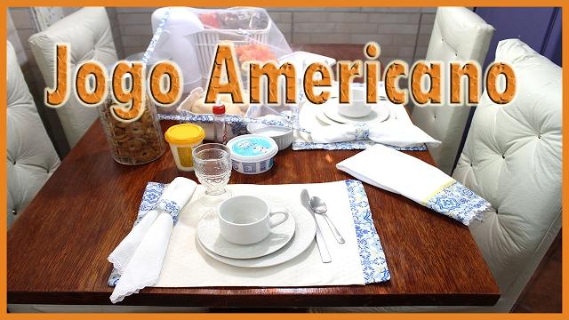 Jogo americano para chá ou café + Cestinho para pão e mesa posta