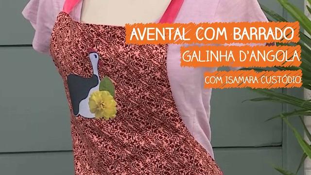 Avental com Barrado Galinha D’angola com Isamara Custódio