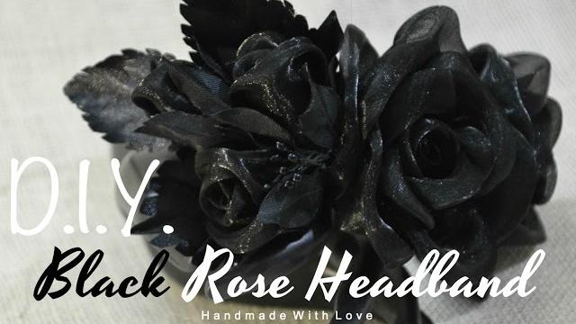 D.I.Y. Black Rose Headband