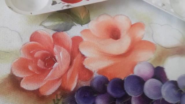 Pintura em Tecido – Aprenda pintar Rosas